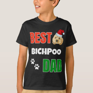 Bichpoo Puppy Hund älskare söt Pudel-jul, bästa T Shirt