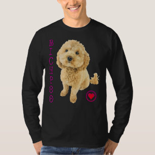 Bichpoo Puppy Hund Kor Noodle Toppen Cute B T Shirt