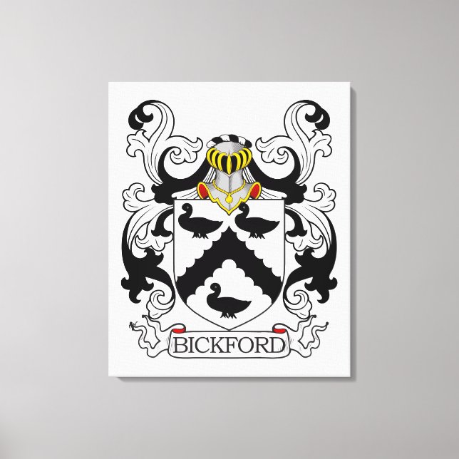 Bickford Family Crest Canvastryck (Framsida)