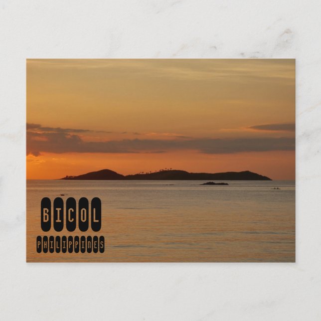 Bicol Beach i Filippinerna Vykort (Framsida)