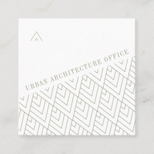 Bicolor geometric minimalist architect Office Fyrkantigt Visitkort