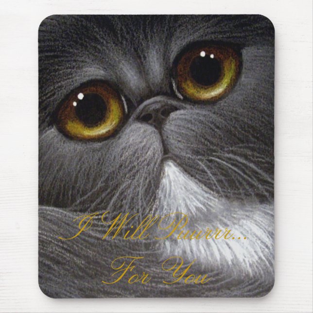 BICOLOR PERSERKATT Mousepad Musmatta (Framsidan)