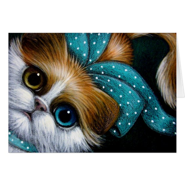 BICOLOR PERSIAN CAT DITT GIFT-kort Hälsningskort (Framsidan Horizontal)