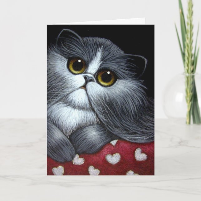 BICOLOR PERSIAN CAT - VALENTINS Kort (Framsida)