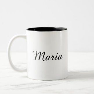 Bicolor Taza personalizada con bonita flor romanti Två-Tonad Mugg