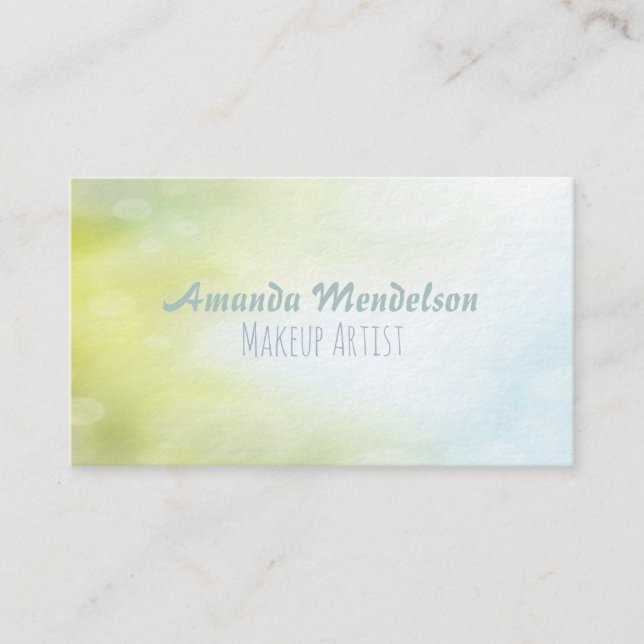 Bicolor vattenfärglutningbokeh visitkort (Framsida)