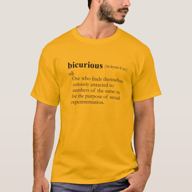BICURIOUS-T-TRÖJA/glad SlangT-tröja T Shirt (Framsida)