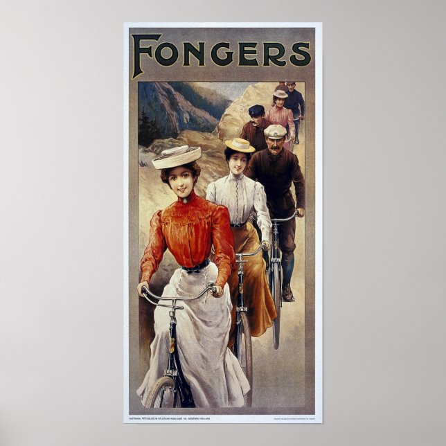 Bicycle Advertising Vintage Fongers Poster (Framsidan)
