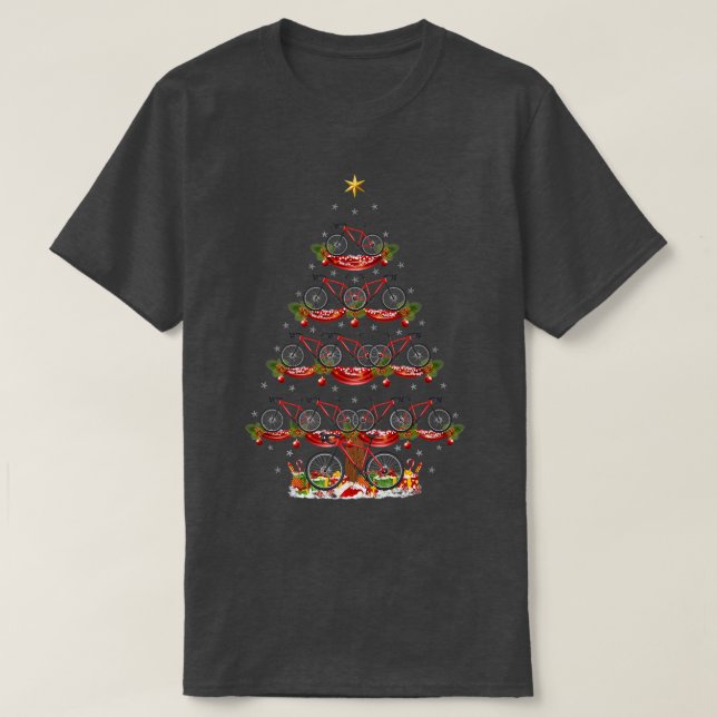 Bicycle Älskare Julafton Matching Santa Bicycle Ch T Shirt (Design framsida)