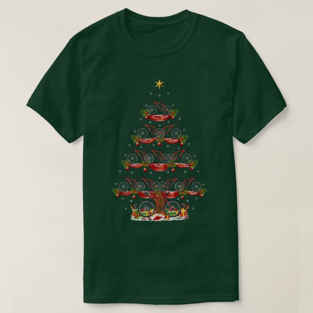 Bicycle Älskare Julafton Matching Santa Bicycle Ch T Shirt (Design framsida)