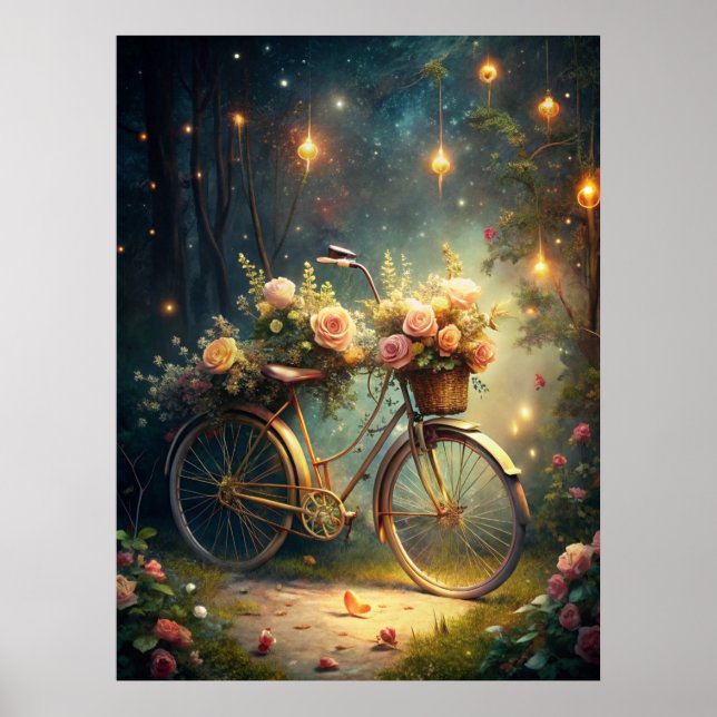 Bicycle and Flowers Poster (Framsidan)
