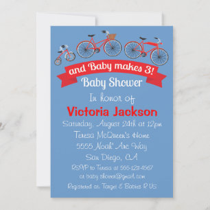 Bicycle Baby Shower-inbjudan Inbjudningar