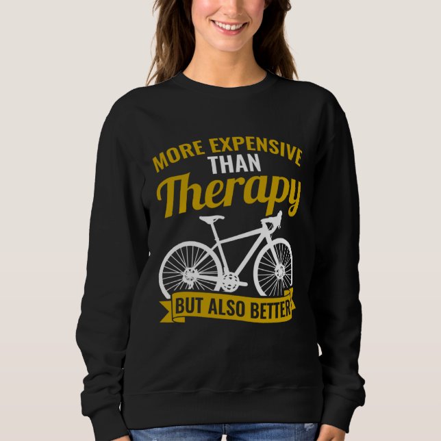 Bicycle Bike Cyclist Cycling Better Than Therapy T Shirt (Framsida)