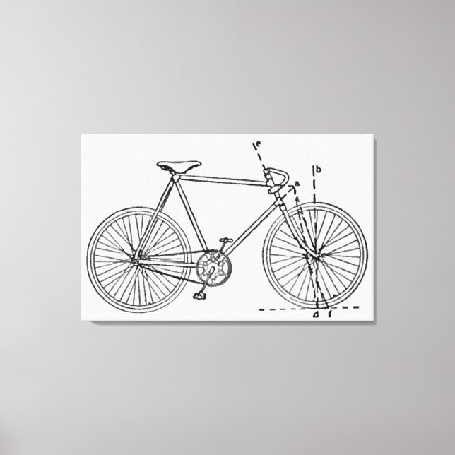 Bicycle Blueprint Canvastryck (Framsida)