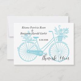 Bicycle Bröllop Tack Kort