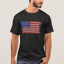 Bicycle Chain Flagga USA Tee Shirt