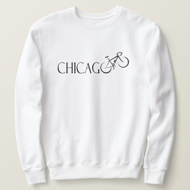 Bicycle Chicago Lång Ärmad Tröja (Design framsida)