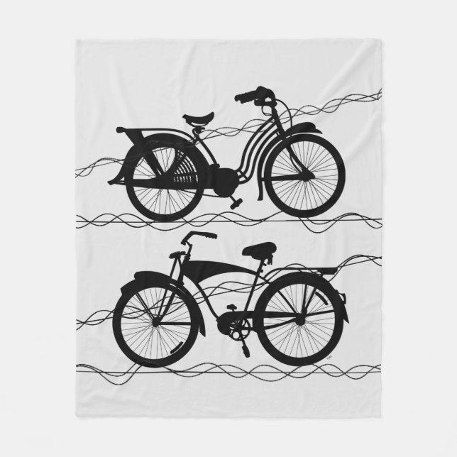 Bicycle Cycle Black 1 Fleecefilt (Framsidan)
