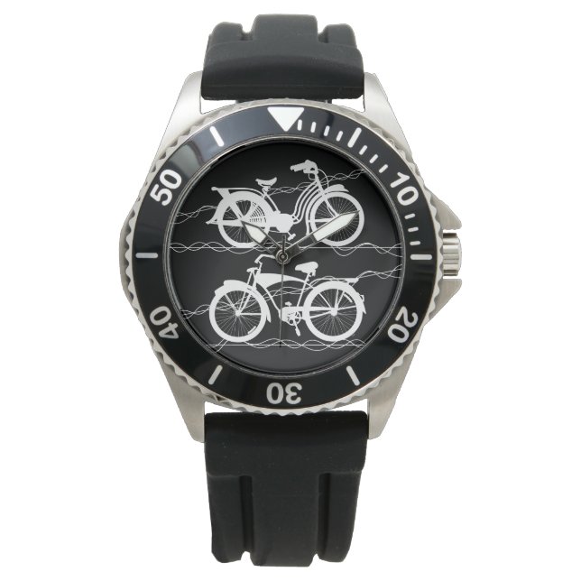 Bicycle Cycle White Watch Armbandsur (Framsida)