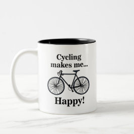 Bicycle Cycling Biking Cyclist Två-Tonad Mugg