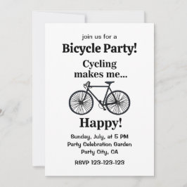 Bicycle Cycling Biking Party Inbjudningar
