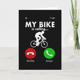 Bicycle Cyclist Funny Gift Present Idea Kort