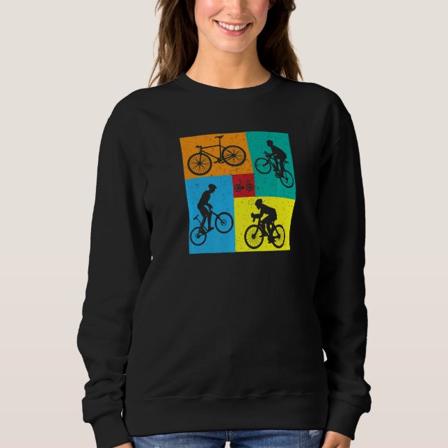 Bicycle Cyling Square Pattern Desinged   T Shirt (Framsida)