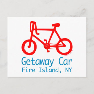 Bicycle Fire Island-vykort Vykort