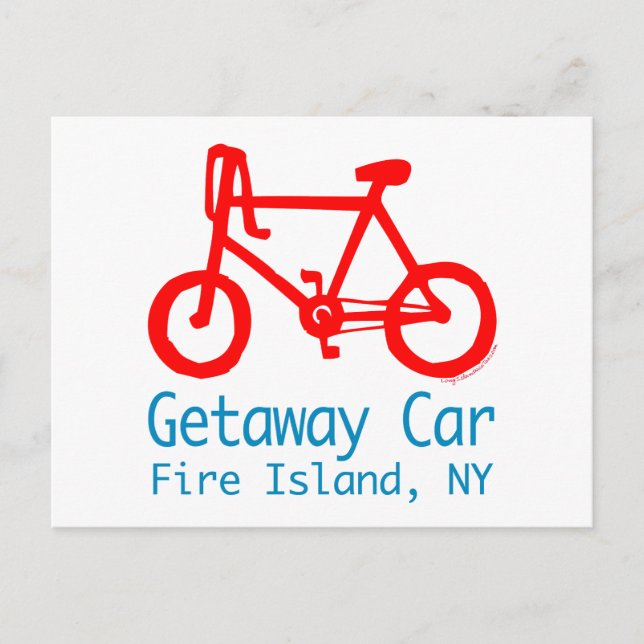 Bicycle Fire Island-vykort Vykort (Framsida)