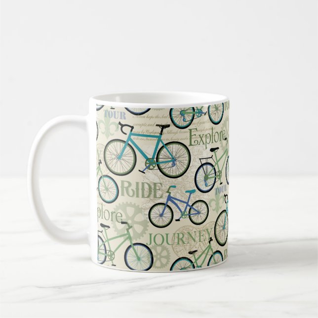 Bicycle Journey Blue Kaffemugg (Vänster)