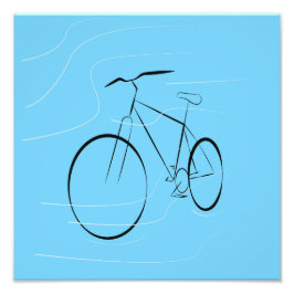 Bicycle Line Art print Fototryck