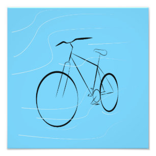 Bicycle Line Art print Fototryck