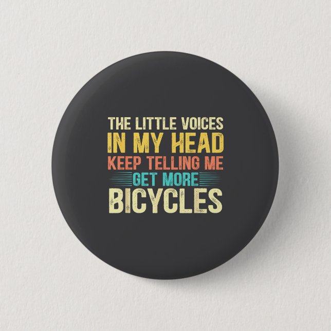 Bicycle Lover Funny Quote Cycling Humor  Knapp (Framsida)