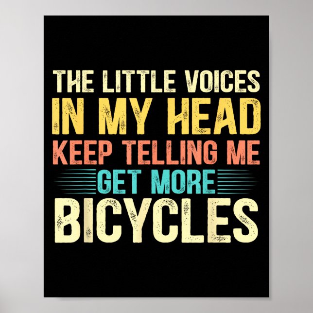Bicycle Lover Funny Quote Cycling Humor  Poster (Framsidan)