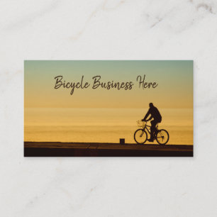 Bicycle Man Riding Bike på sommaren Visitkort