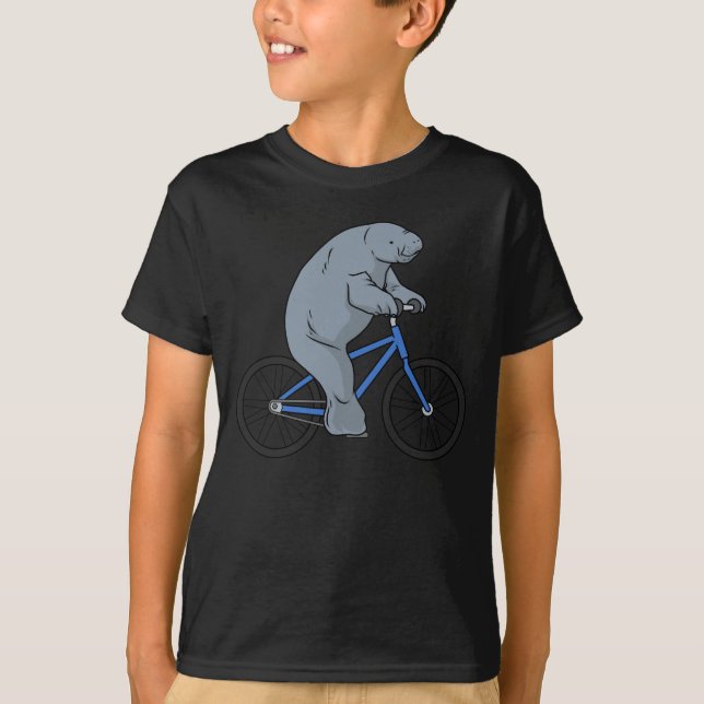 Bicycle Manatee T Shirt (Framsida)