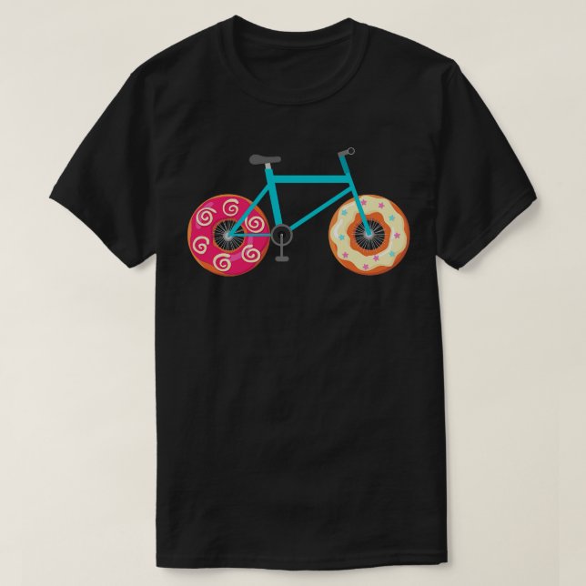 Bicycle med Donut Hjul T Shirt (Design framsida)