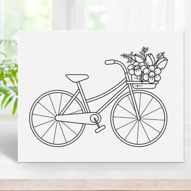 Bicycle med färgsidan Flower Basket Poster (Skapare uppladdad)