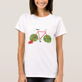 Bicycle med Watermelon Hjul T Shirt