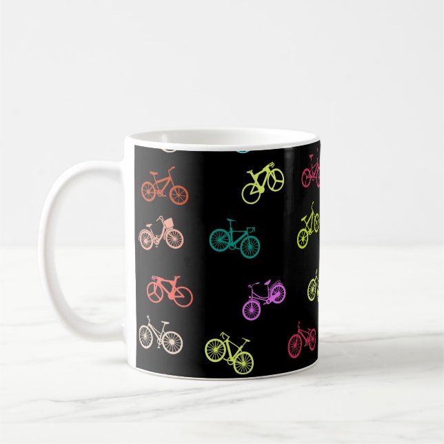 Bicycle mönster inbjudan kaffemugg (Vänster)
