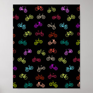 Bicycle mönster inbjudan poster