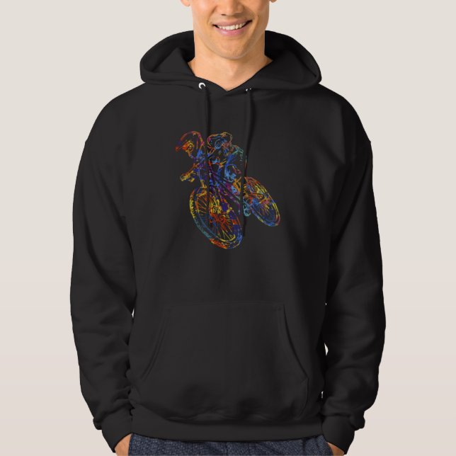 Bicycle MTB Graphic  Mountainbike Cyclist Graphic  Hoodie (Framsida)