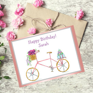 Bicycle of Flowers and Cake Kort