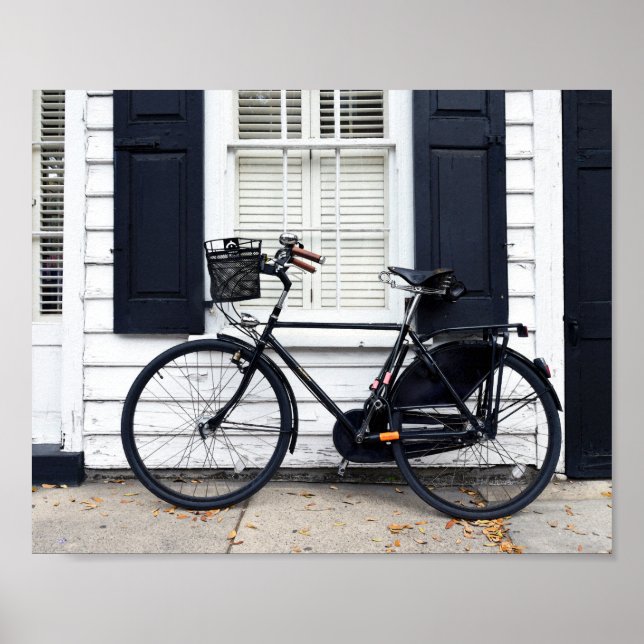 Bicycle on Meeting St, Charleston, South Carolina Poster (Framsidan)
