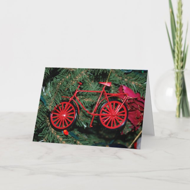 Bicycle Ornament på Julgran Kort (Framsida)