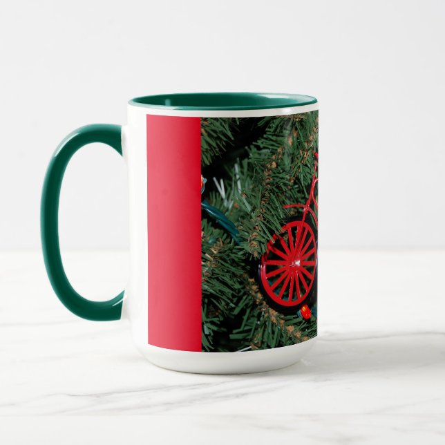 Bicycle Ornament på Julgran Mugg (Vänster)