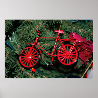 Bicycle Ornament på Julgran Poster