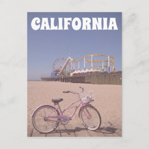 Bicycle Pier California Santa Monica Beach Travel Vykort