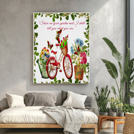 Bicycle Planters Centerpytters utomhusblodomar Gar Perfect Poster
