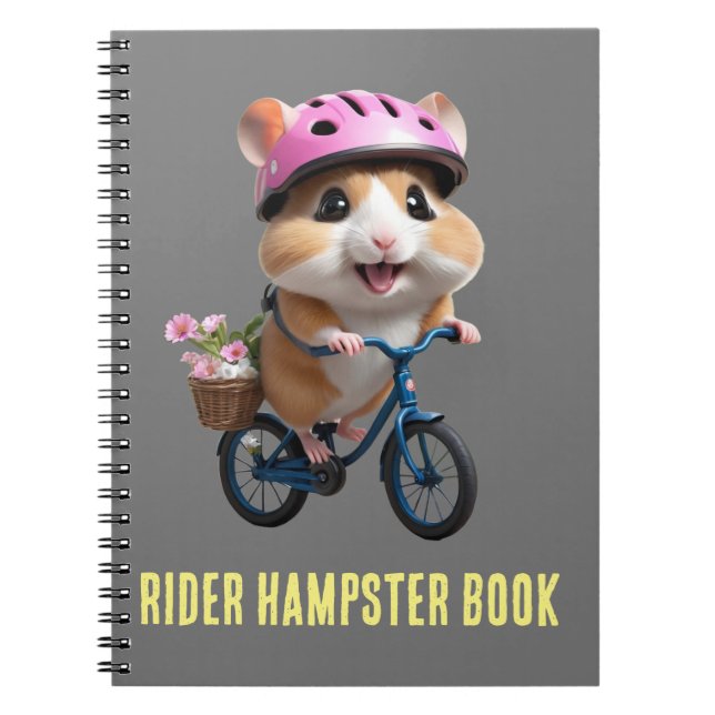 Bicycle Rider Hampster Bok Anteckningsbok (Framsidan)